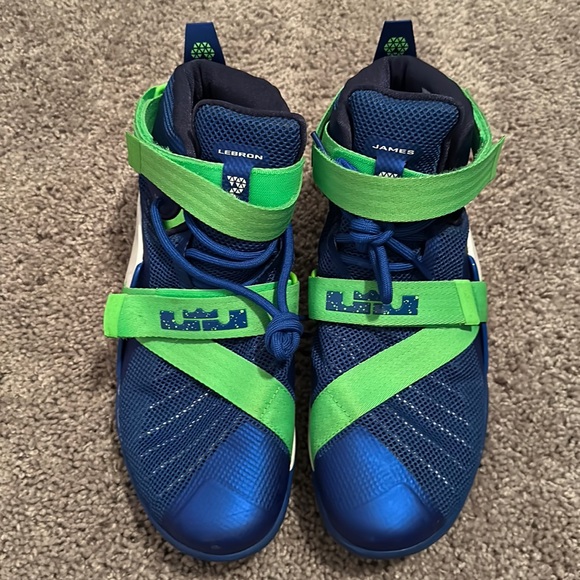 Nike Shoes Lebron James Nike Green And Blue Shoes Poshmark